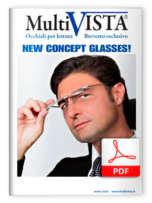 Scarica il folder Multivista gli occhiali da lettura per presbiopia semplice unici al mondo con lenti sollevabili per non toglierli mai e vedere anche da lontano